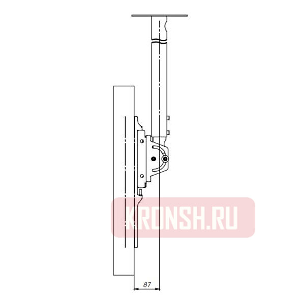 Потолочный кронштейн ARTKRON​ P1-50 (белый, 800-1400 мм)