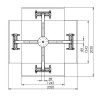 Потолочный кронштейн ARTKRON Quadro B55