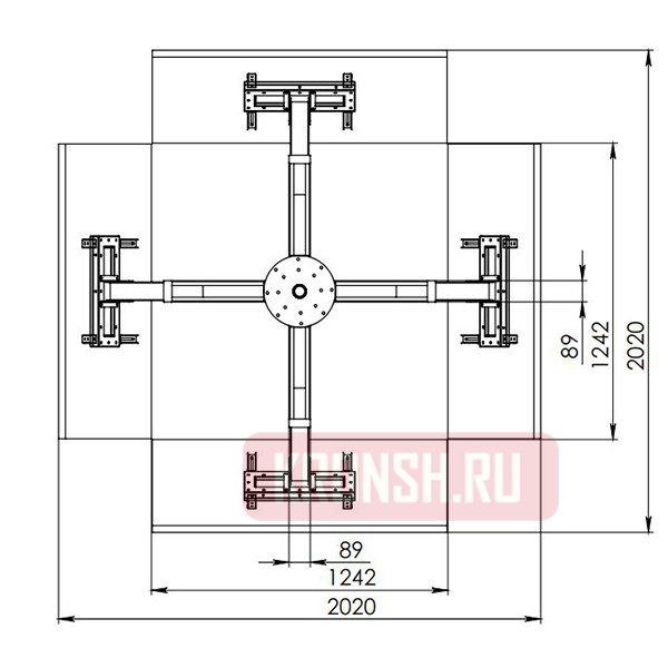 Потолочный кронштейн ARTKRON Quadro B55