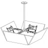 Потолочный кронштейн ARTKRON Quadro B55