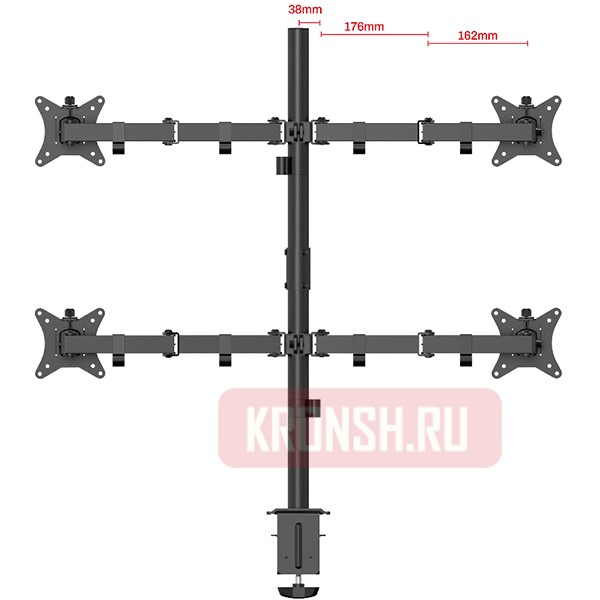 Кронштейн для 4 мониторов Uniteki FMT74B