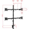 Кронштейн для 4 мониторов Uniteki FMT74B