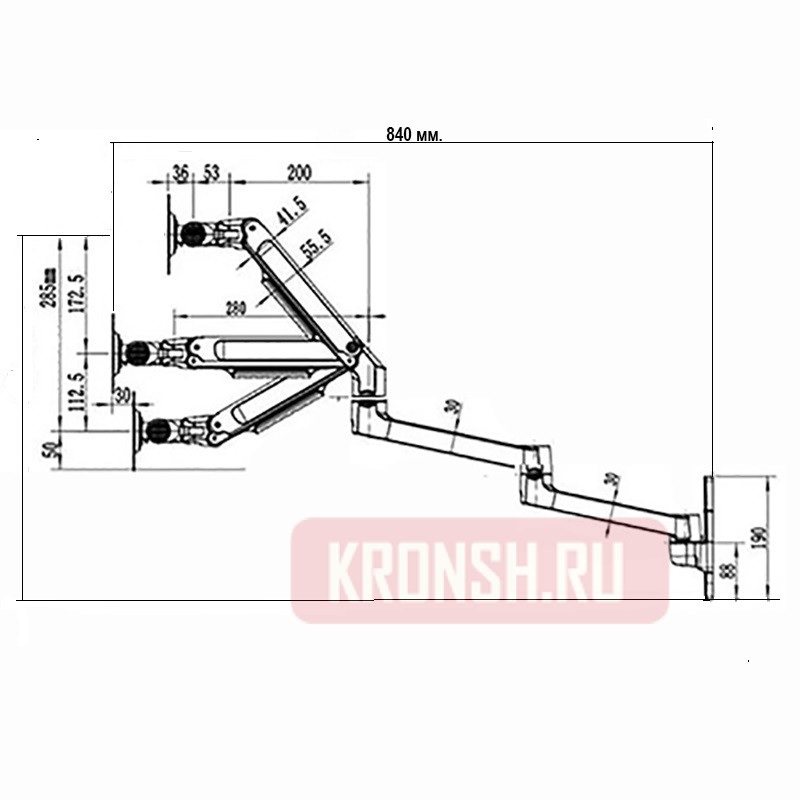 Кронштейн для монитора ARTKRON ART-W11