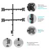 Кронштейн для 4 мониторов Onkron D421E