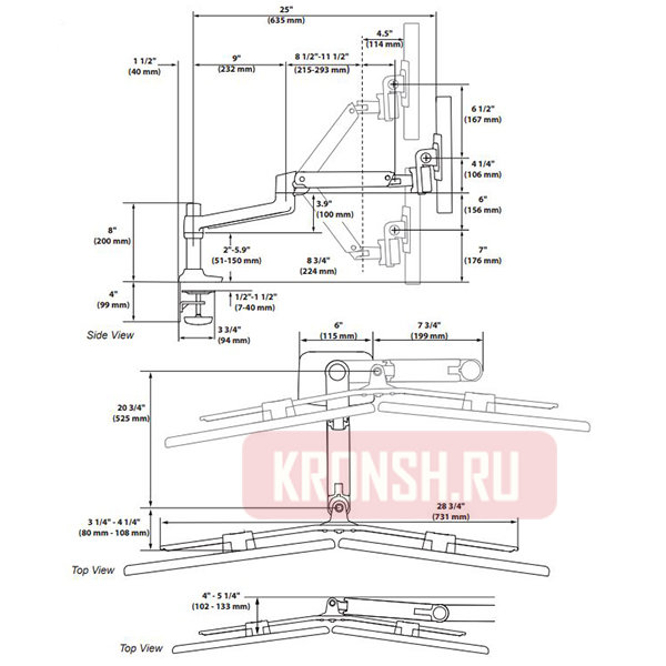 Кронштейн для двух мониторов Ergotron 45-489-224