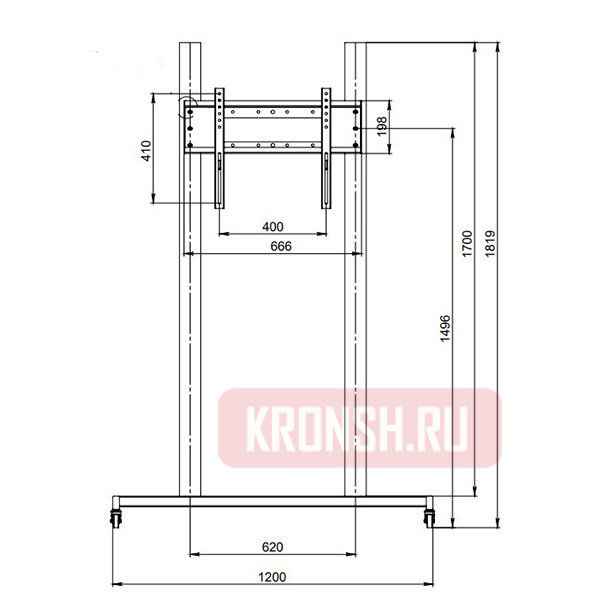 Стенд для телевизора ARTKRON PMW-75M (чёрный) 