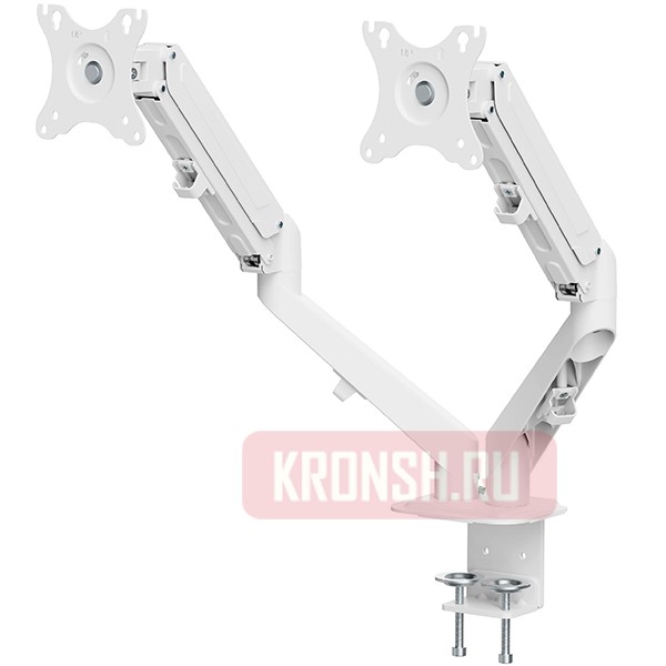 Кронштейн для двух мониторов Uniteki FMGT82W (белый)