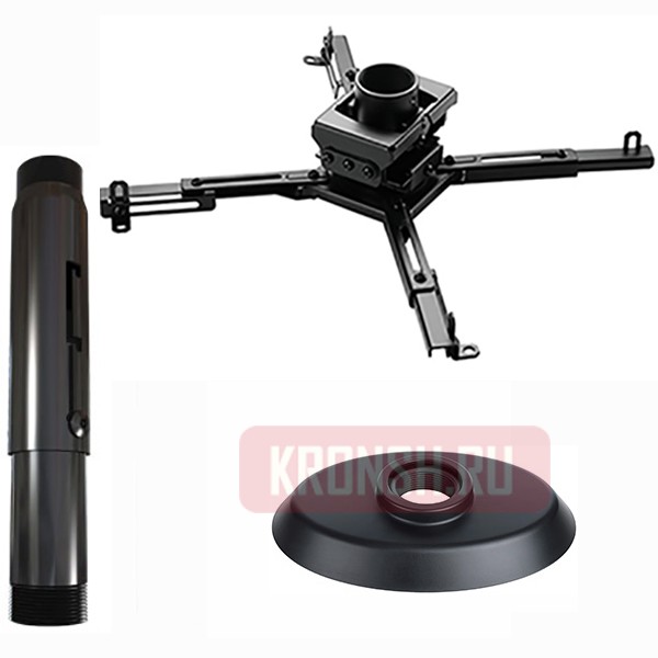 Кронштейн для проектора Wize Pro PR68F-B (180-240 см, чёрный)