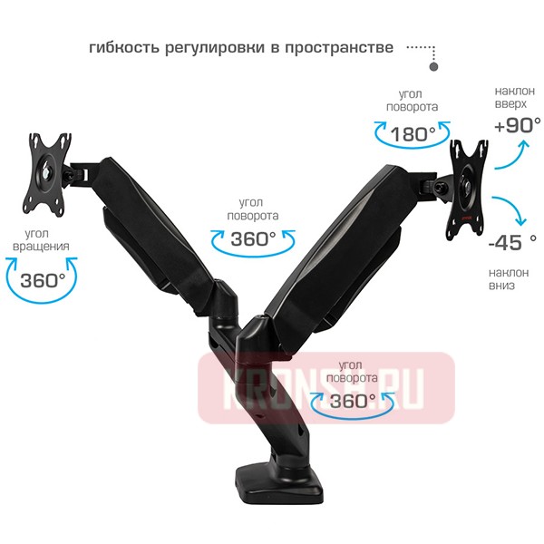 Кронштейн для двух мониторов Arm-Media LCD-T22