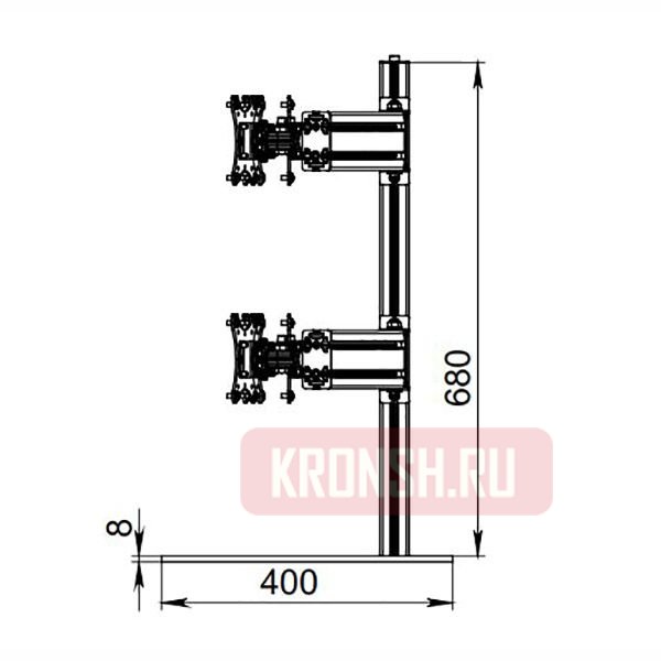 Кронштейн для мониторов ARTKRON 610P (чёрный)  