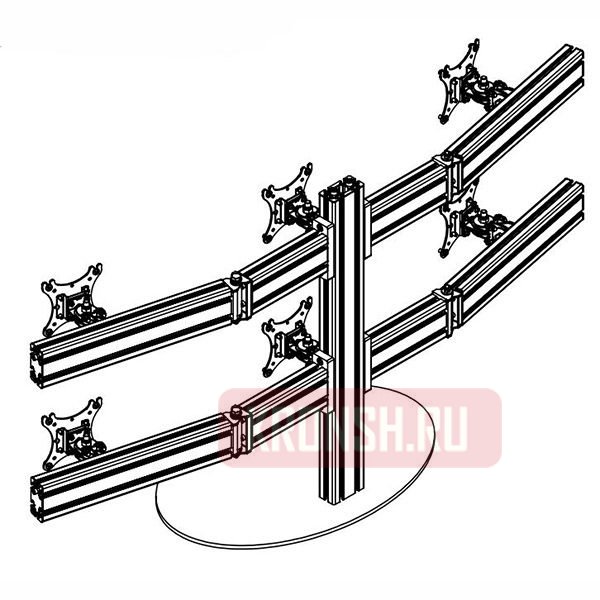 Кронштейн для мониторов ARTKRON 610P (чёрный)  