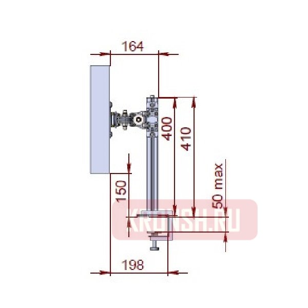 Кронштейн для трёх мониторов ARTKRON 311ST Rotation (серебристый)  