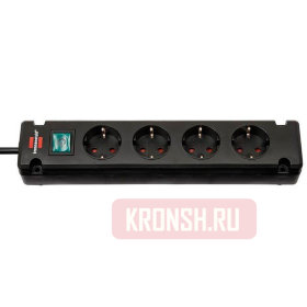 Сетевой удлинитель Brennenstuhl (4 розетки, 1,5 м, чёрный) 1150650114