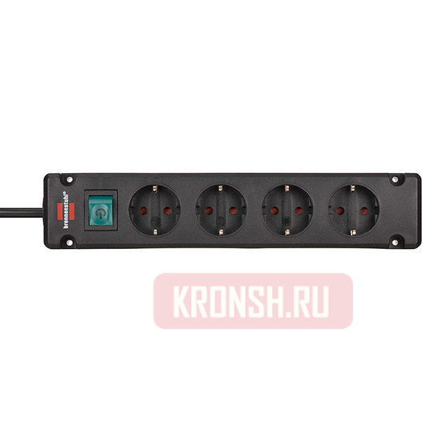 удлинитель Brennenstuhl (4 розетки, 1,5 м, чёрный) 