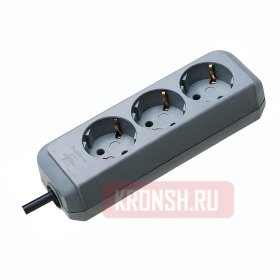 Удлинитель Brennenstuhl (3 розетки, 1.5 м, серый), 1158630015