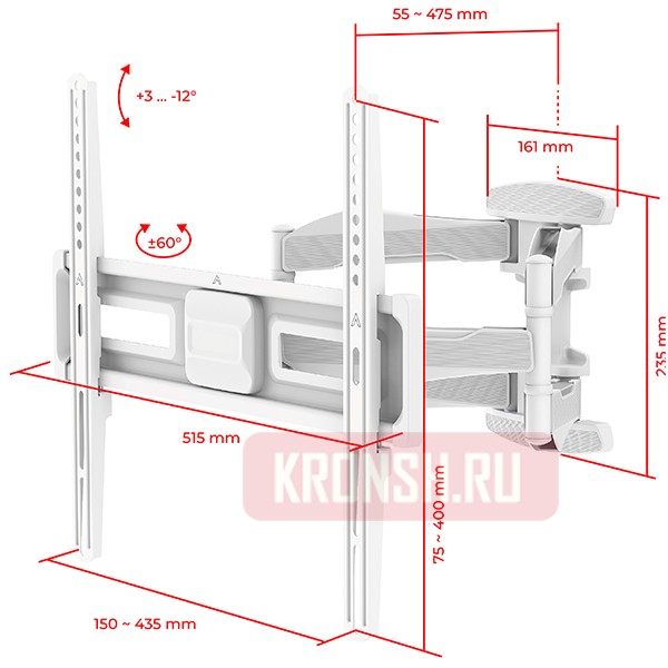 Кронштейн для телевизора Uniteki FM1771B (черный)