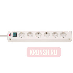 Удлинитель Brennenstuhl (6 розеток, 3 м, белый), 1150650326