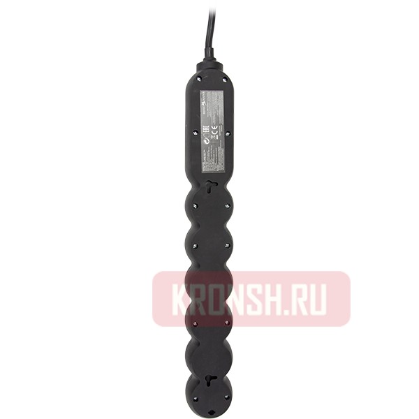 Сетевой фильтр Resonans BED05B-PD20W (6 розеток, 5 м, чёрный)