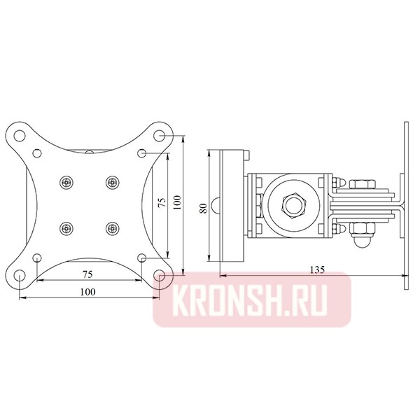 Кронштейн на 6 мониторов ARTKRON M630
