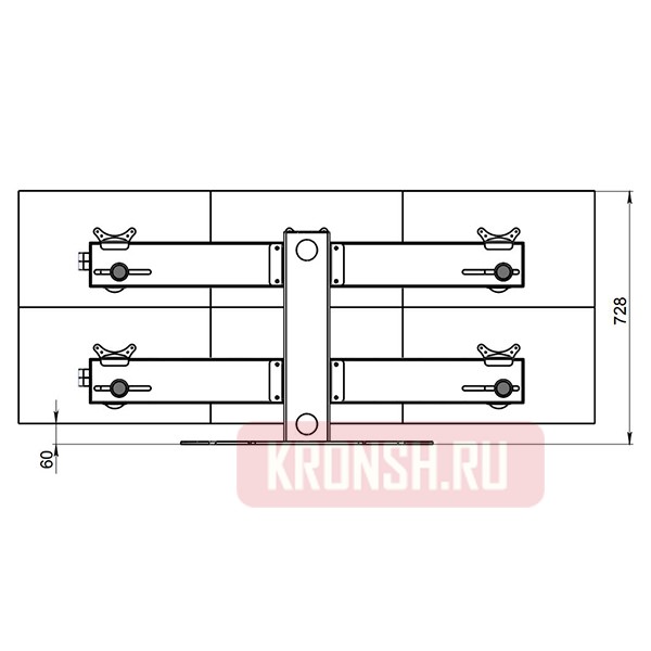 Кронштейн на 6 мониторов ARTKRON M630
