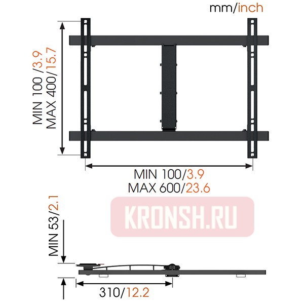 кронштейн для телевизора Vogels W52080