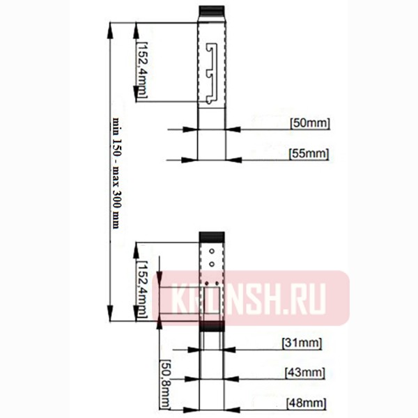 Кронштейн для проектора ARTKRON PRJ11-W (400-450 мм, белый)  