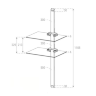 Полка для аппаратуры Sonorous PL 2620 B HBLK