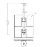 Потолочный кронштейн ARTKRON Duplex 1528