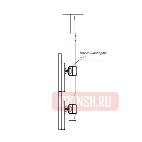 Потолочный кронштейн ARTKRON Duplex 1528