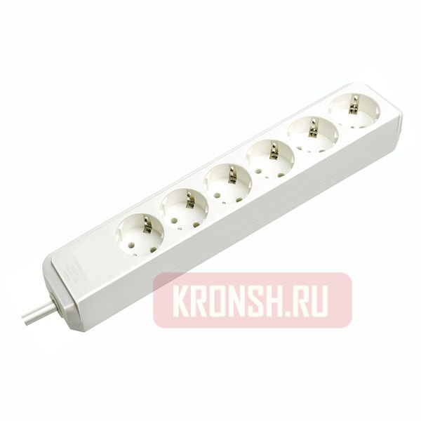 Удлинитель Brennenstuhl (6 розеток, 1.5 м, белый), 1159420015