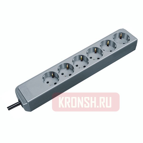 Удлинитель Brennenstuhl (6 розеток, 1.5 м, серый), 1159440015