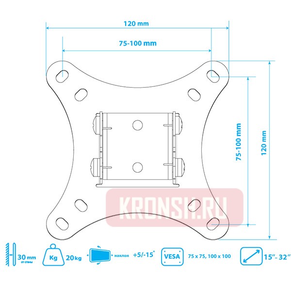 Кронштейн Arm-Media LCD-02