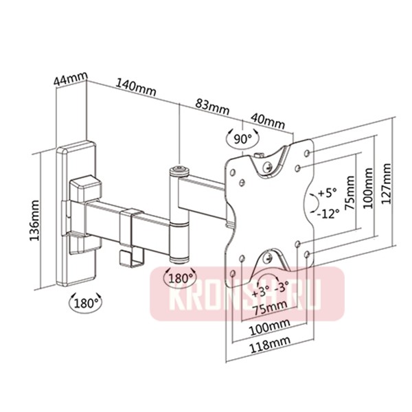 кронштейн для телевизора Ultramounts UM861 
