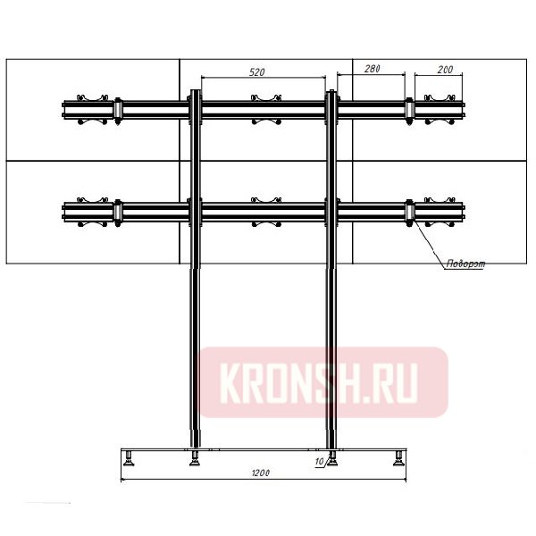 Стенд для 6 мониторов ARTKRON LS 632 