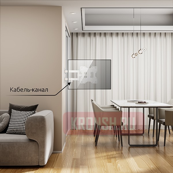 Кронштейн для телевизора Uniteki FM1674WN (белый)   