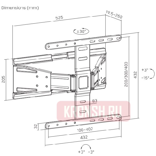 Кронштейн для телевизора Ultramounts UM955