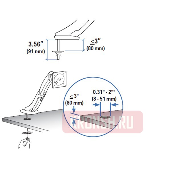 кронштейн для монитора Ergotron 45-214-026