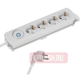 Удлинитель Vivanco (4 розетки, 4 м, белый), 37646