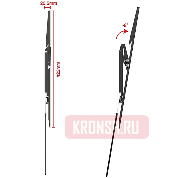 Кронштейн для телевизора Uniteki TM1206 (чёрный)