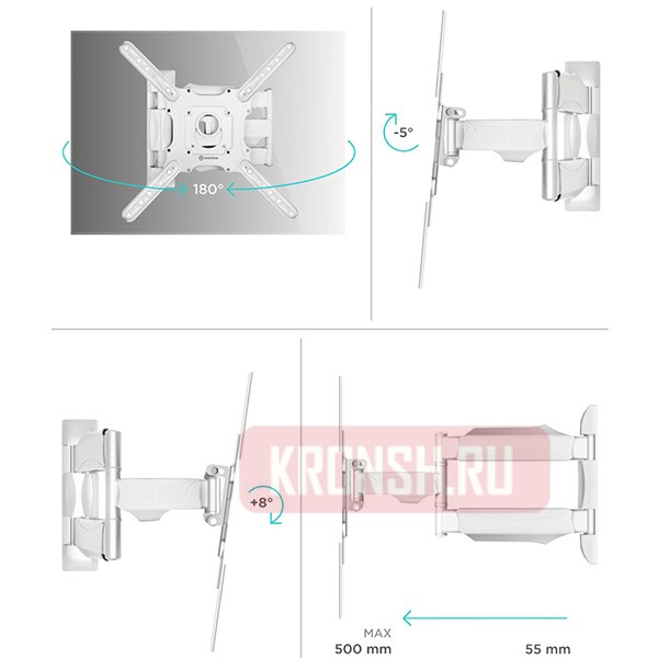 Кронштейн для телевизора Onkron M4 (белый)