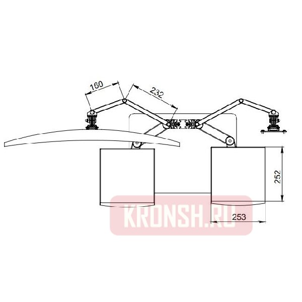Кронштейн на 4 монитора ARTKRON 420 SH-2