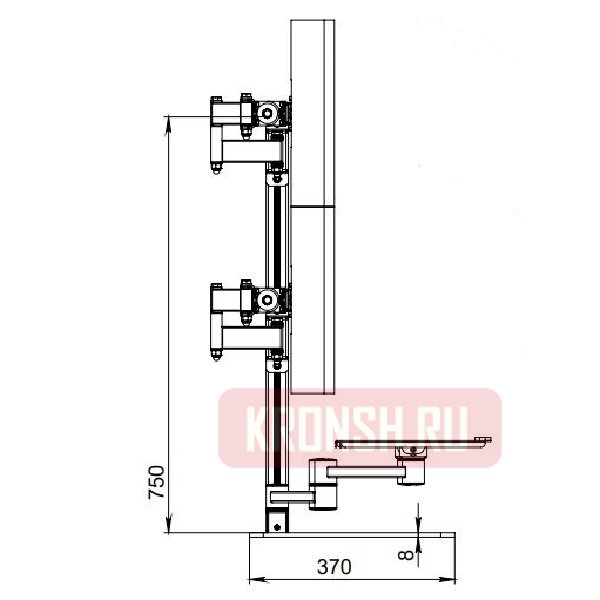 Кронштейн на 4 монитора ARTKRON 420 SH-2