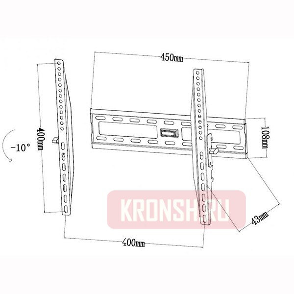 кронштейн для телевизора iTECHmount WNT