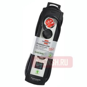 Удлинитель Brennenstuhl (4 розетки, 1,8 м, чёрно-серый), 1755150014