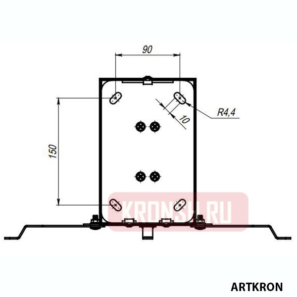 Кронштейн ARTKRON PRJ-1800B (1200-1800 мм) чёрный