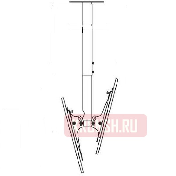 Кронштейн ARTKRON​ P1-50 Back to Back 1200-1800 (чёрный)