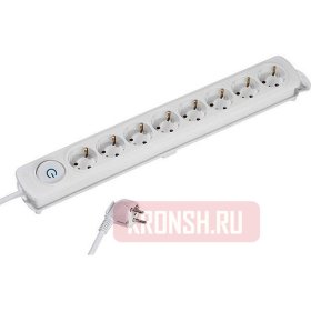 Удлинитель Vivanco (8 розеток, 1,4 м, белый), 37651