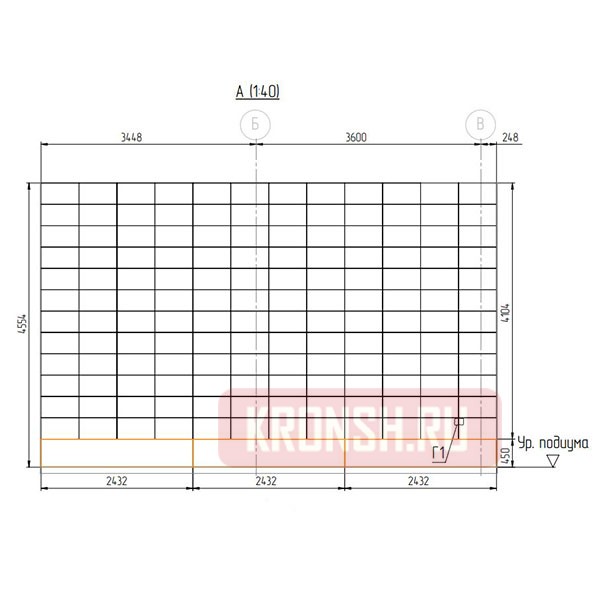 Настенный каркас для светодиодной видеостены ARTKRON HWM-0704