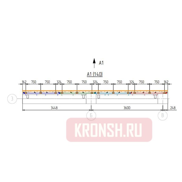 Настенный каркас для светодиодной видеостены ARTKRON HWM-0704