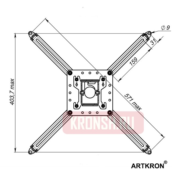 Кронштейн для проектора ARTKRON Pro PRG-610XL
